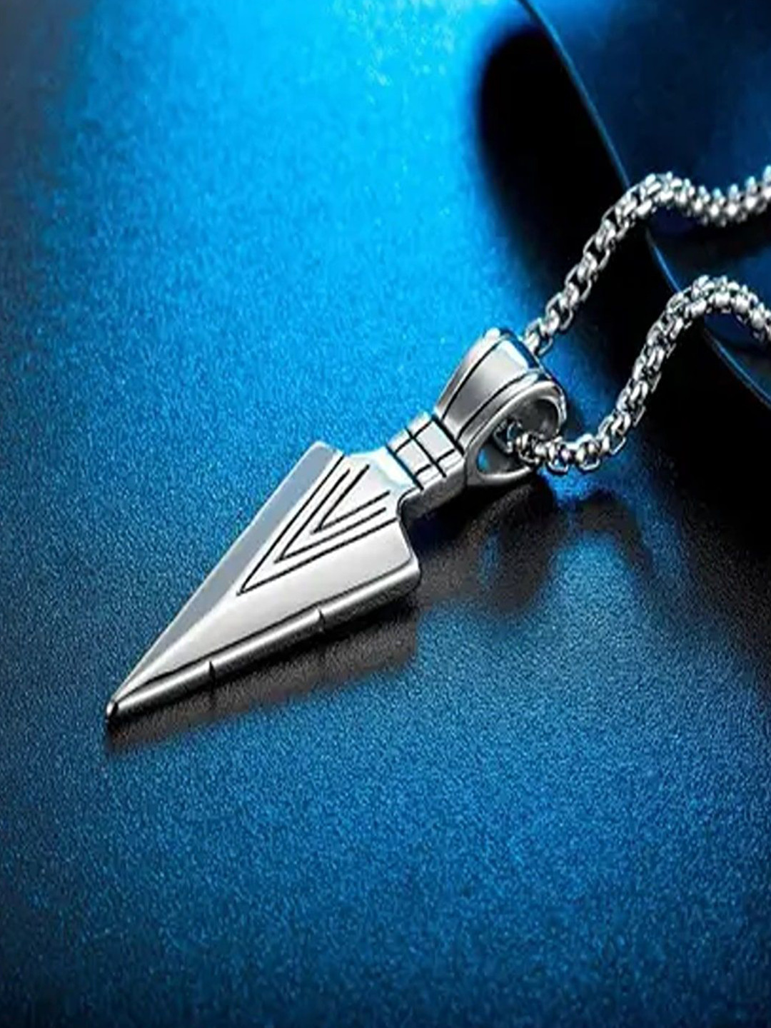 Desai Men Set Of 2 Stainless Steel Geometric Shaped Pendants With Chains