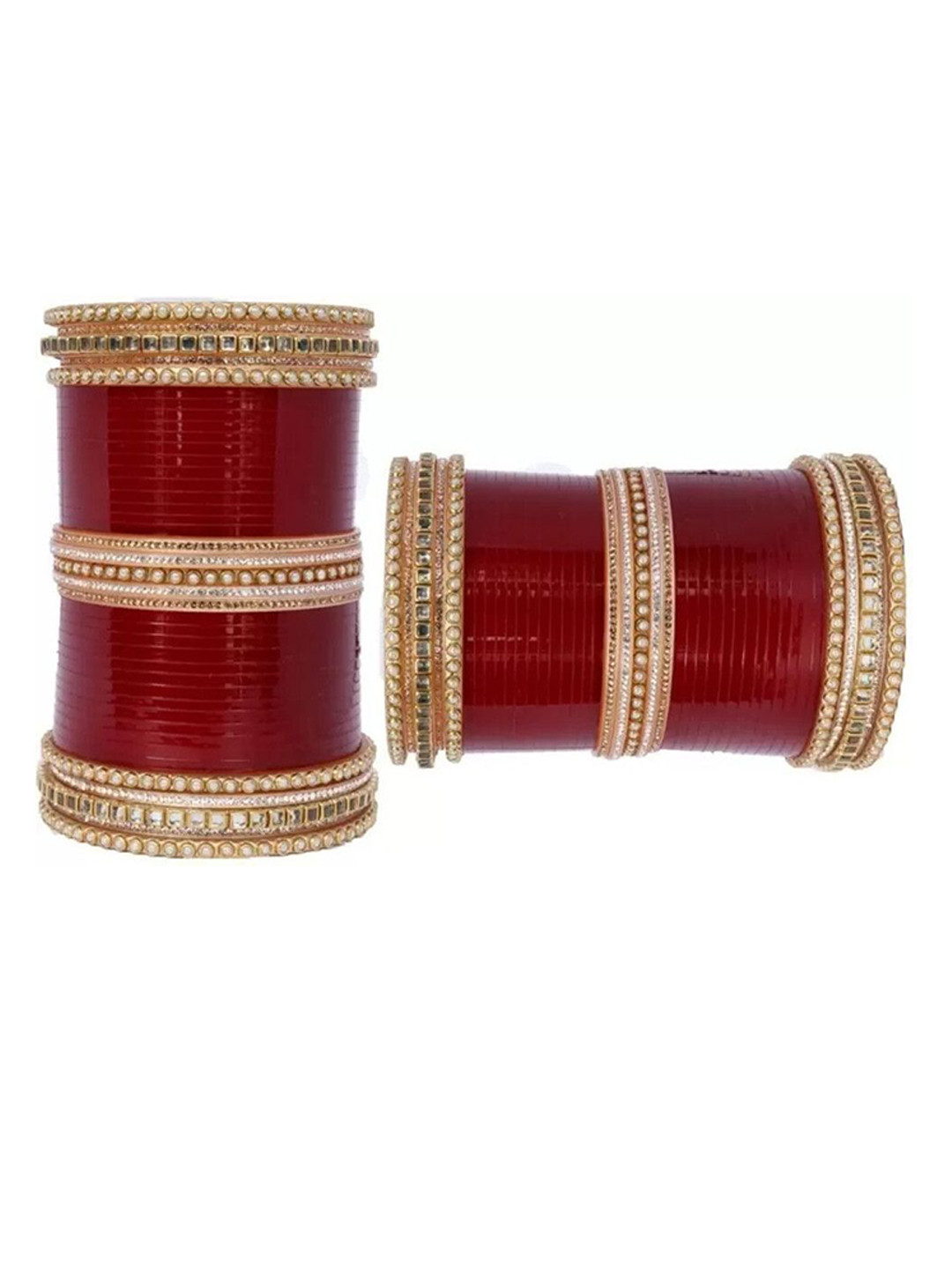 Trishla crafts Set Of 12 Beaded Bangles