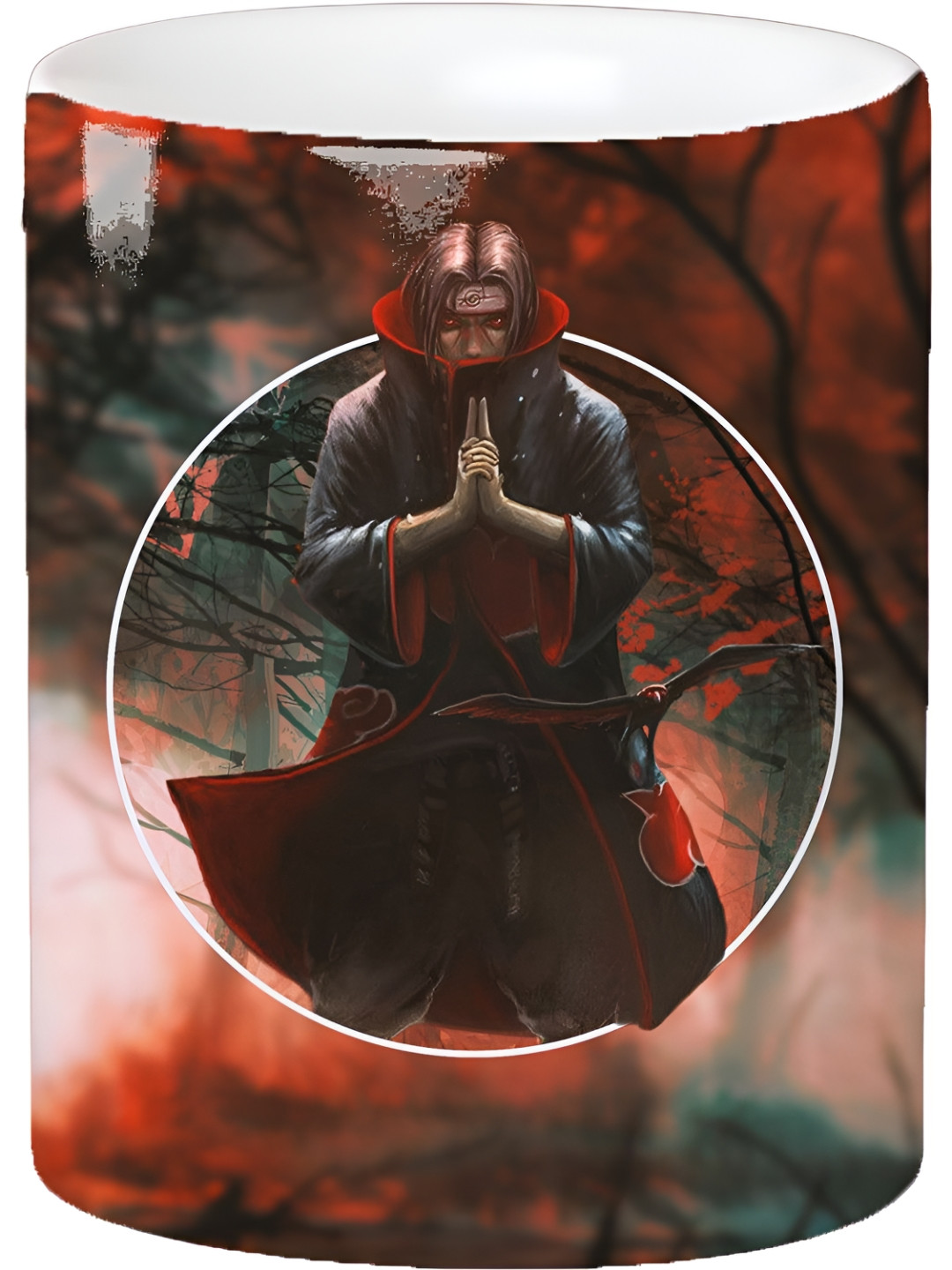 Mr UVD White & Red Akatsuki Printed Ceramic Mug 350ml