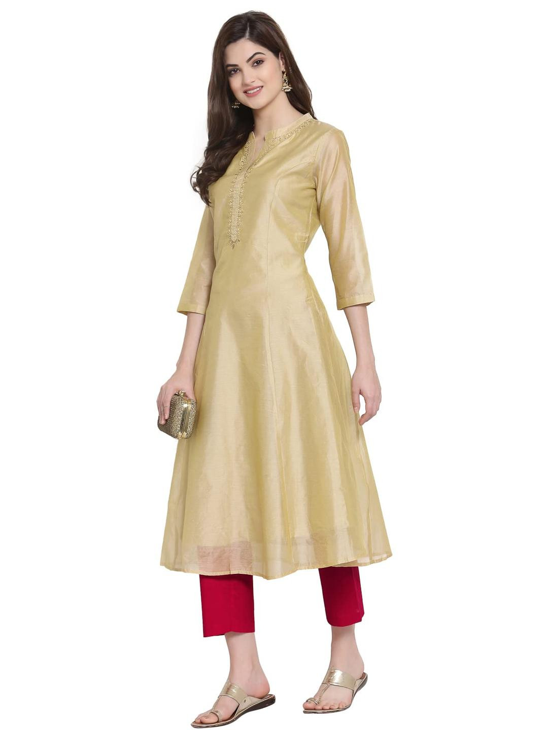 Rangavali Women Beige Kurtas