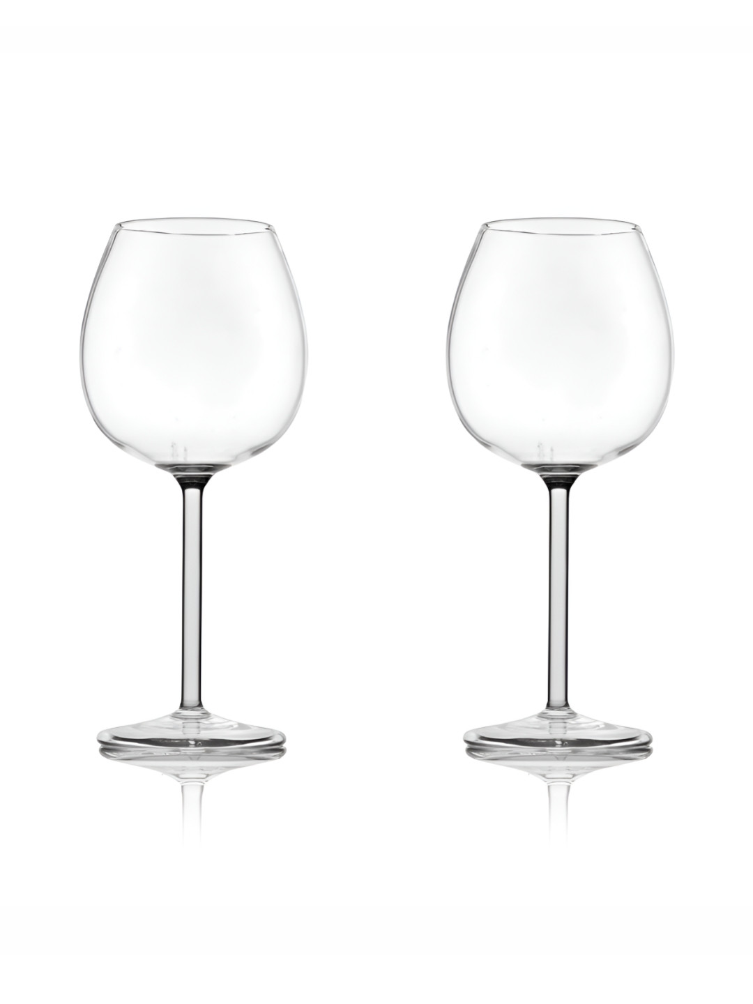 METIER Transparent 2 Pieces Borosilicate Glass Easy To Clean Wine Glasses