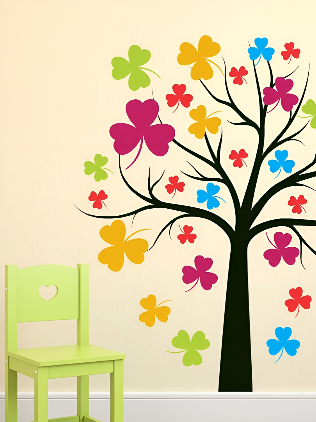 LANSTICK Tree Plastic Wall Sticker