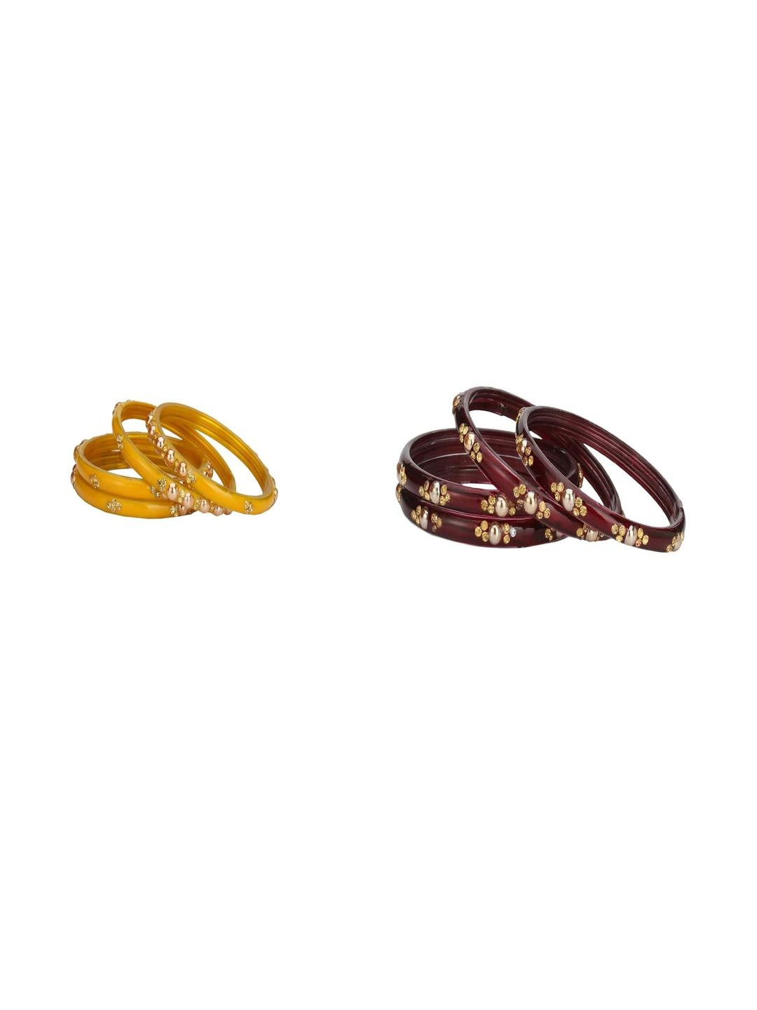 Somil Women Combo of Artificial Stones Studded Bangles Set