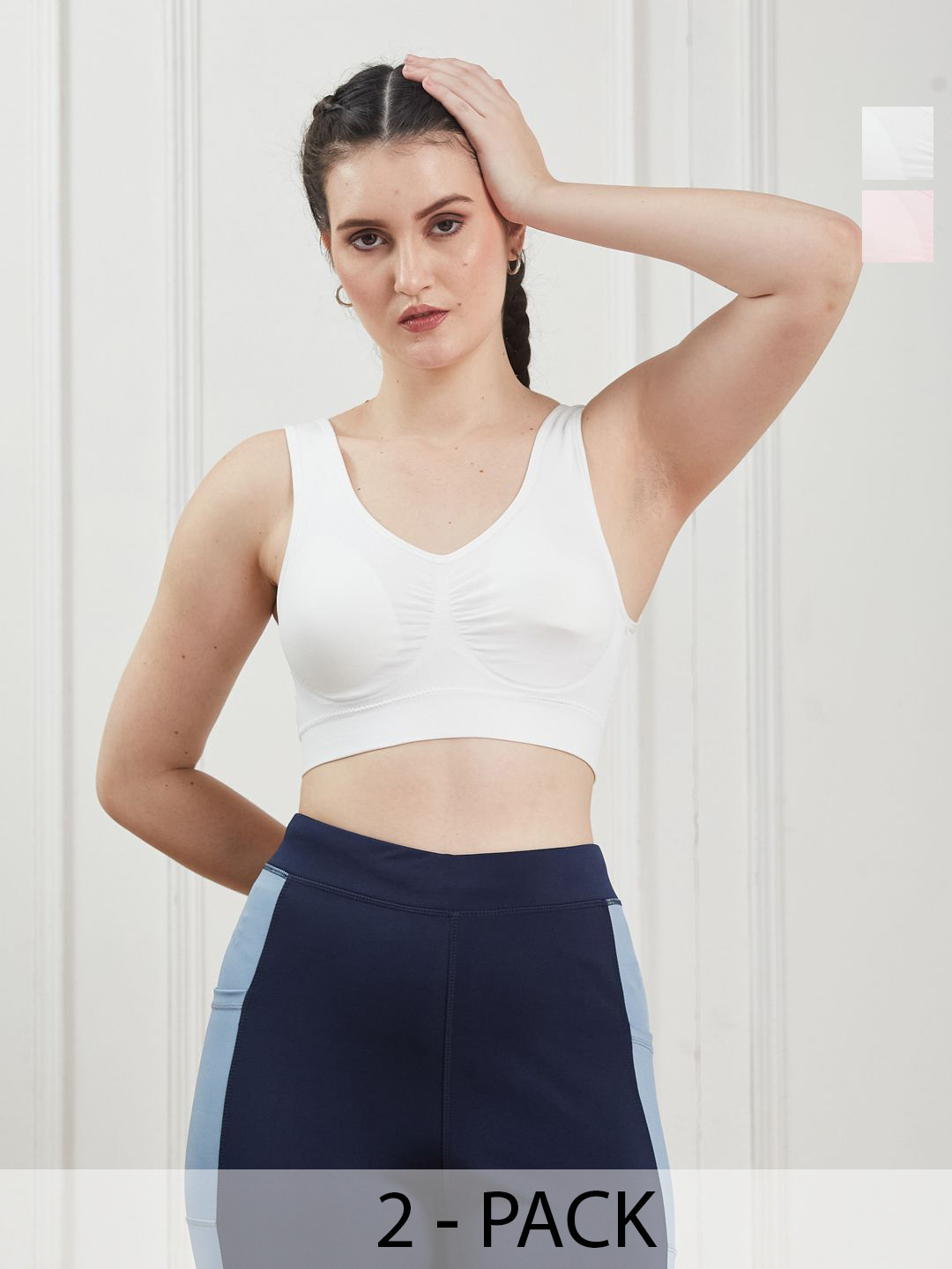 SECRETS BY ZEROKAATA Assorted Pack of 2 Lightly Padded Everyday Bra For Women