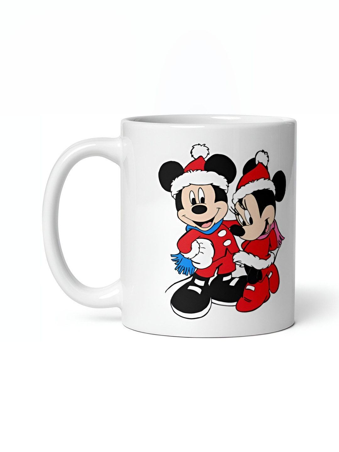 Mr UVD White & Red Mickey Mouse Printed Ceramic Glossy Mug