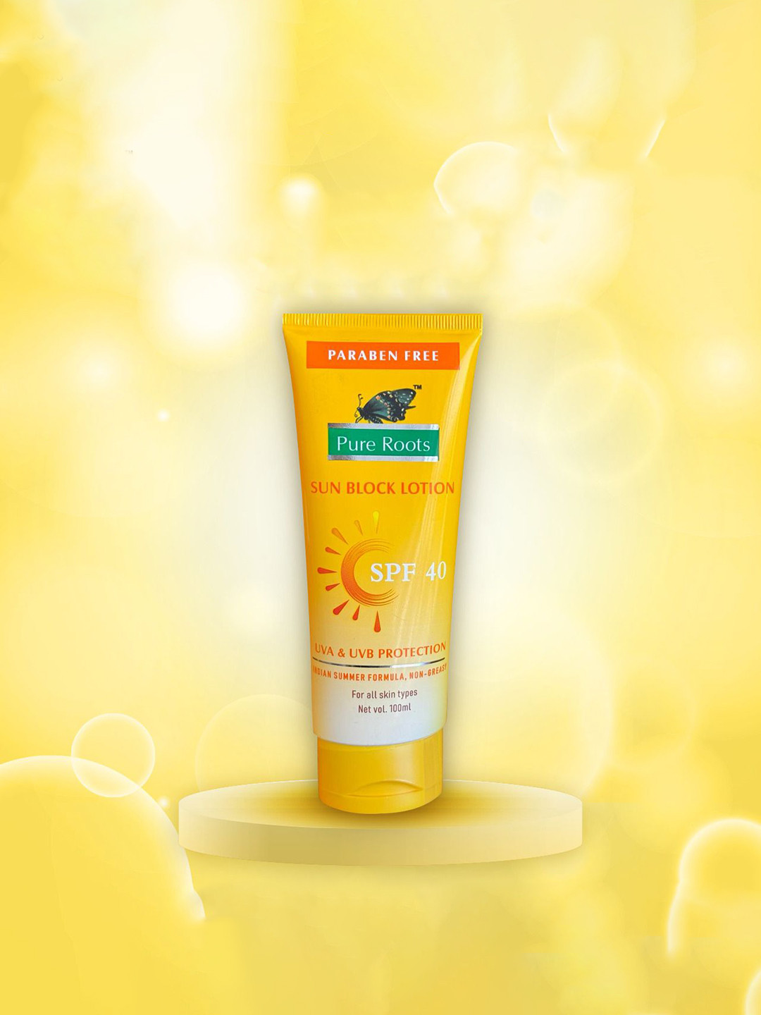 pure roots Sun Block Lotion SPF 40 - 100 ml