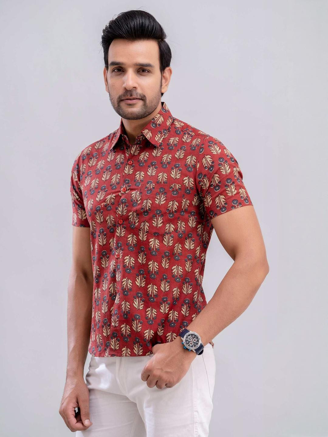 MissKurti Men Regular Fit Printed Cotton Shirt for Men