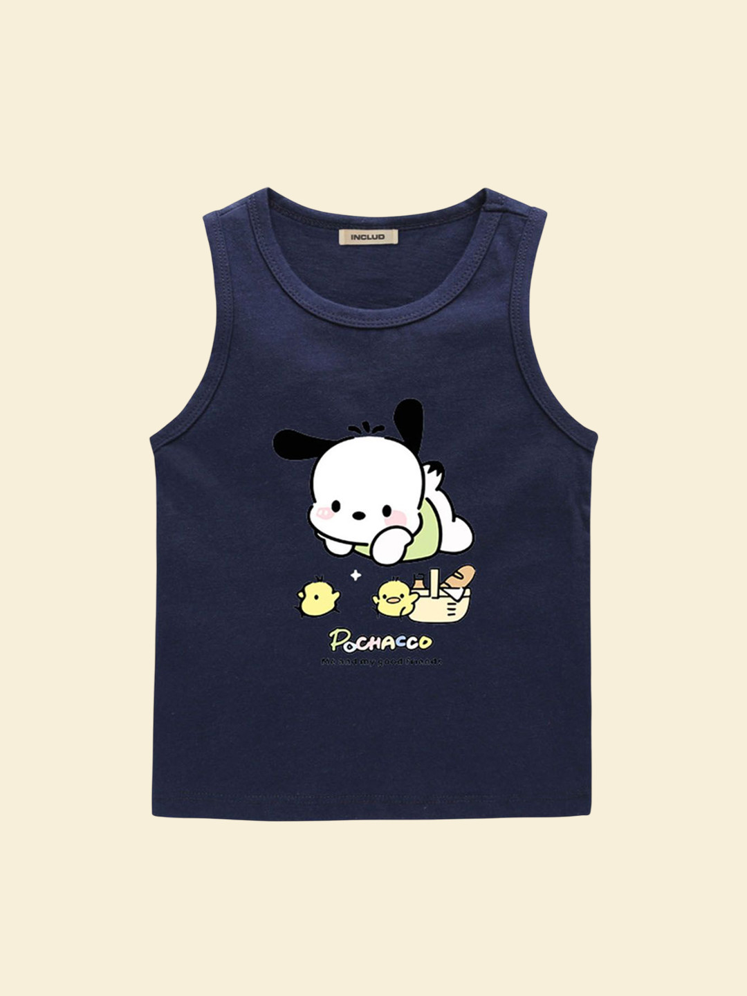 INCLUD Boys Printed Round Neck Basic Vest 7570091300