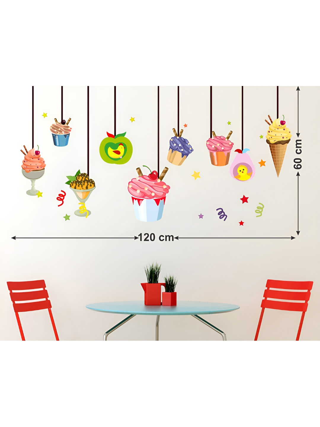 LANSTICK Ice Creams Wall Sticker
