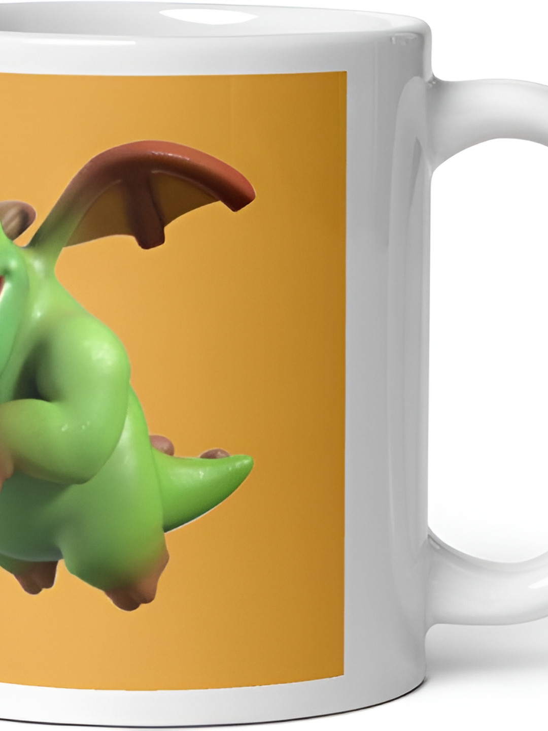 Mr UVD White Cartoon Characters Printed Matte Ceramic Mug-350ml