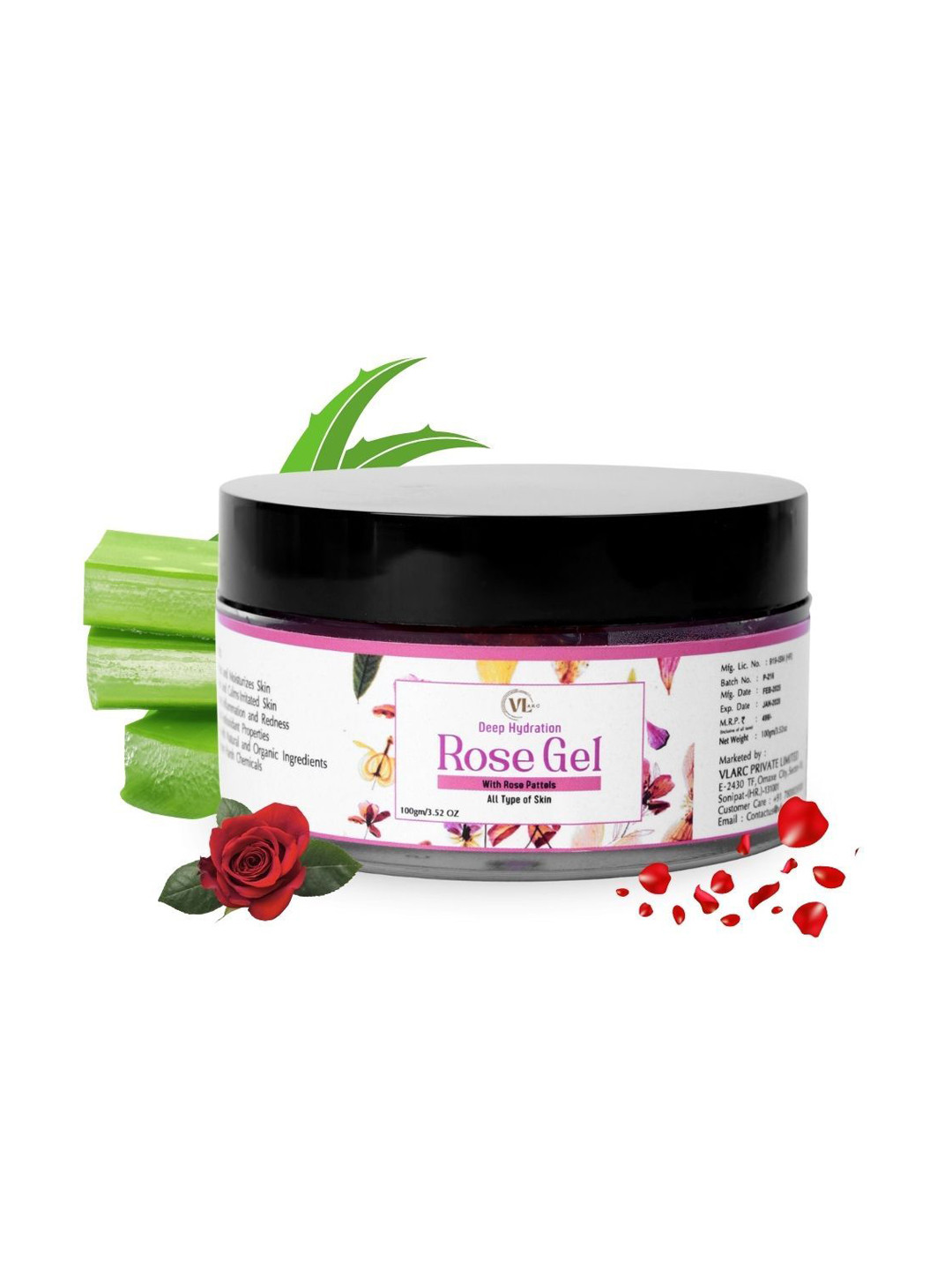 VLARC Deep Hydration Rose Gel - 100 g