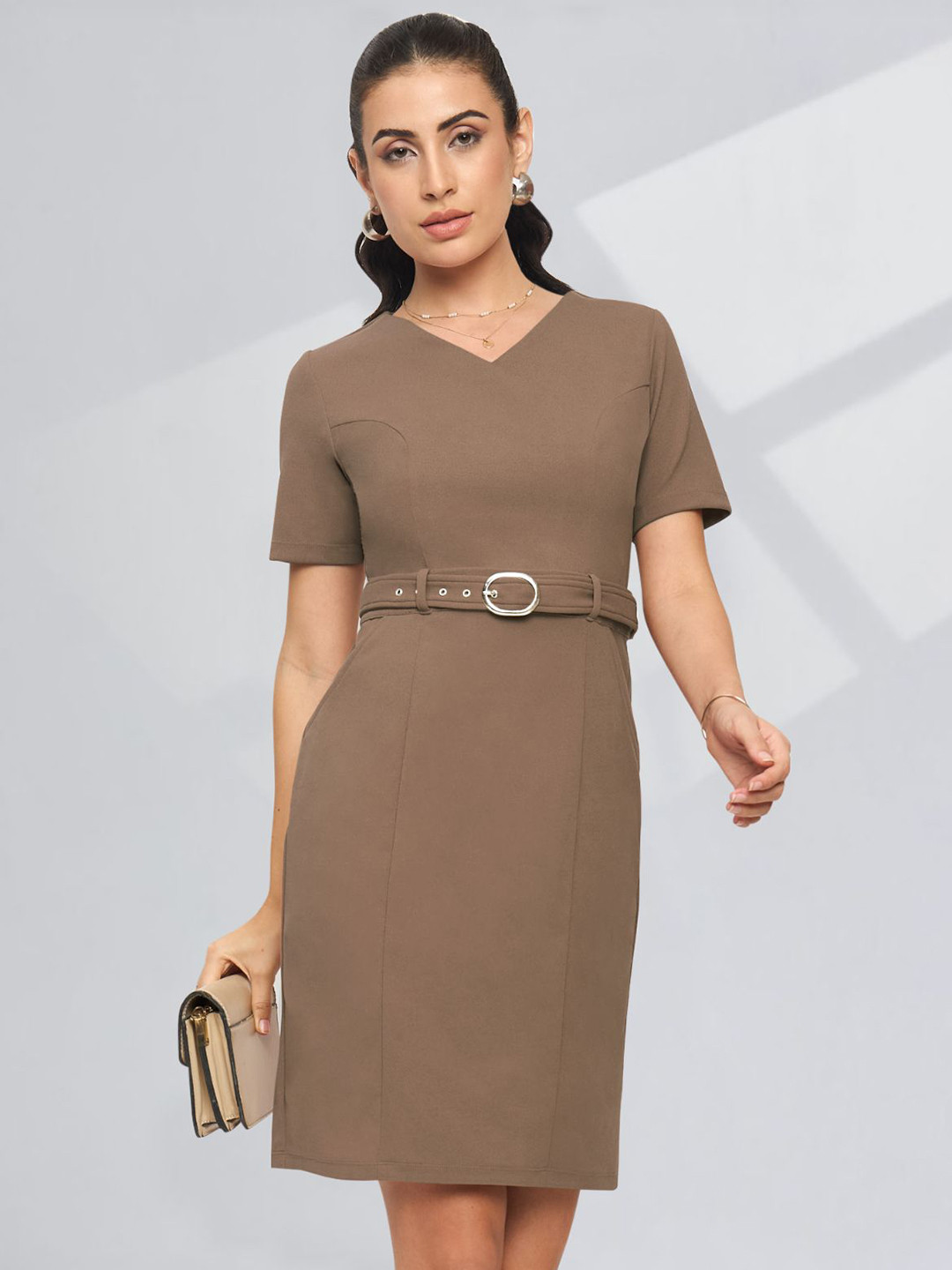 Martini Women Sheath Dress With Belt