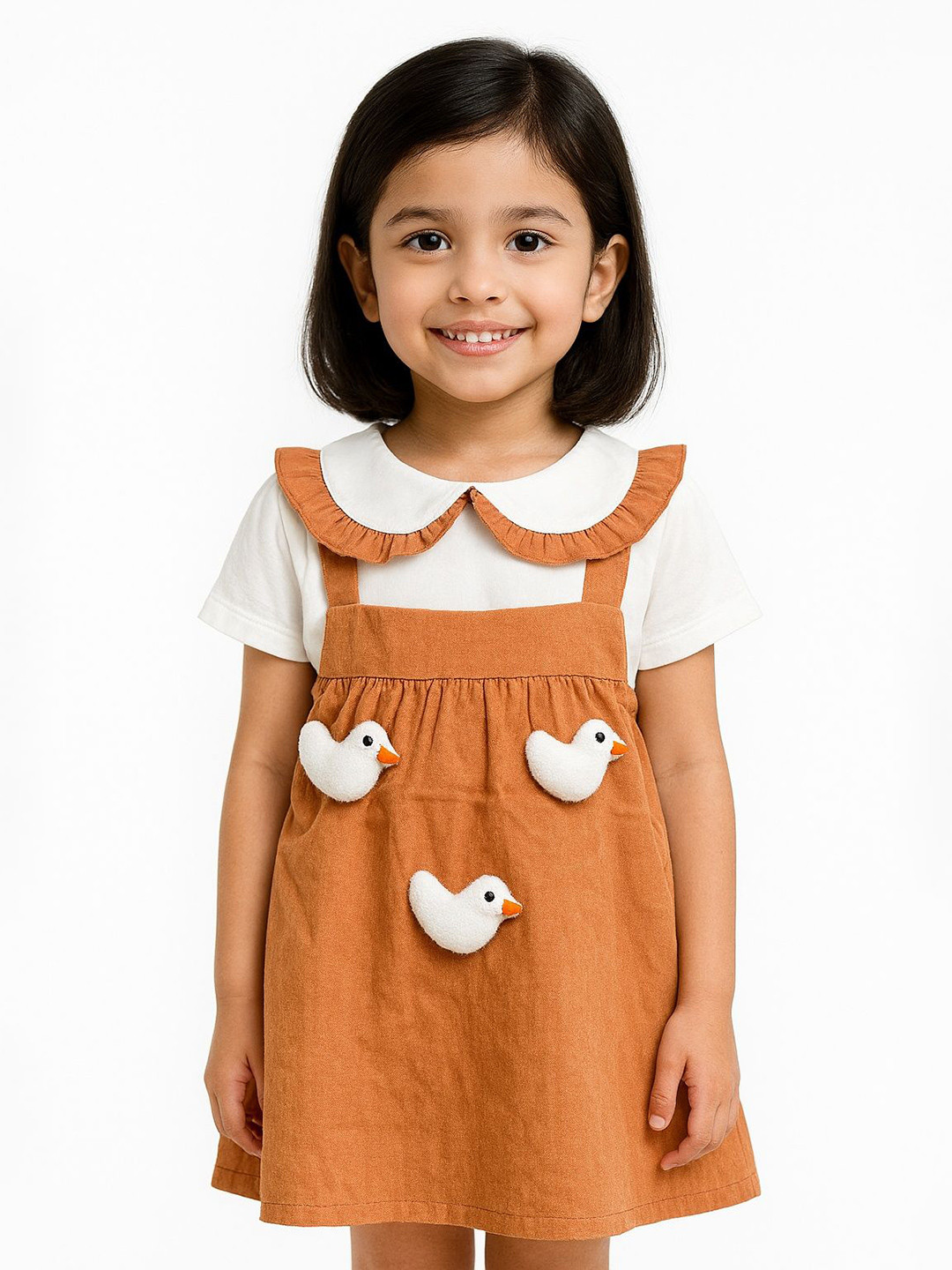 POP STREET KIDS Girls Solid Round Neck A-Line Dress