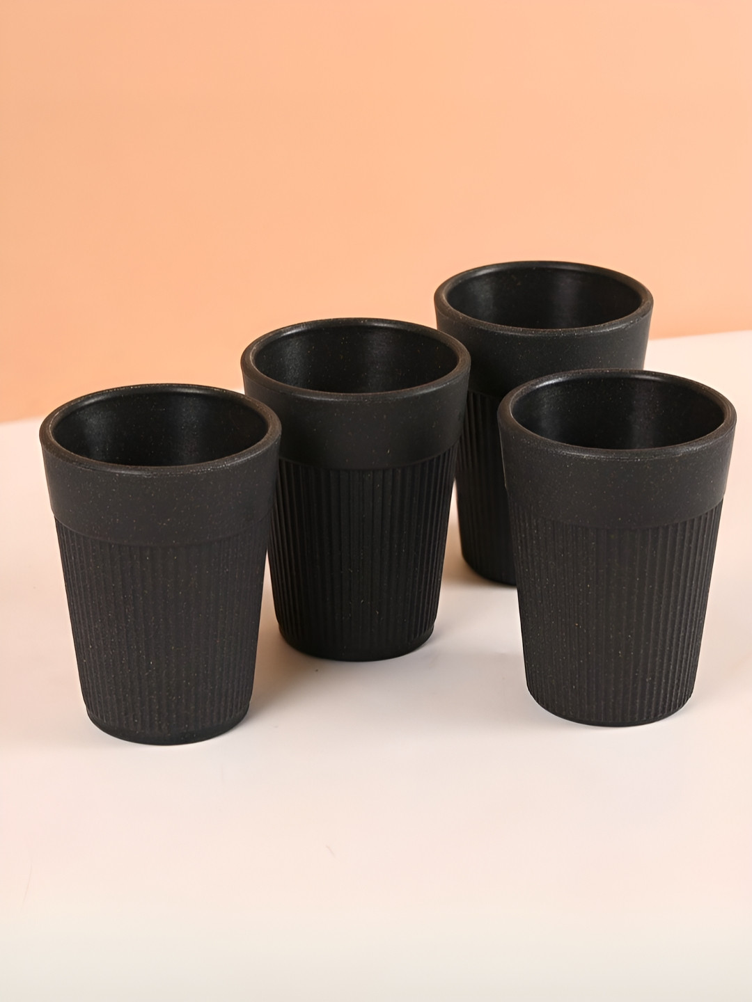eha Grey Set of 4 Solid Matte Cups