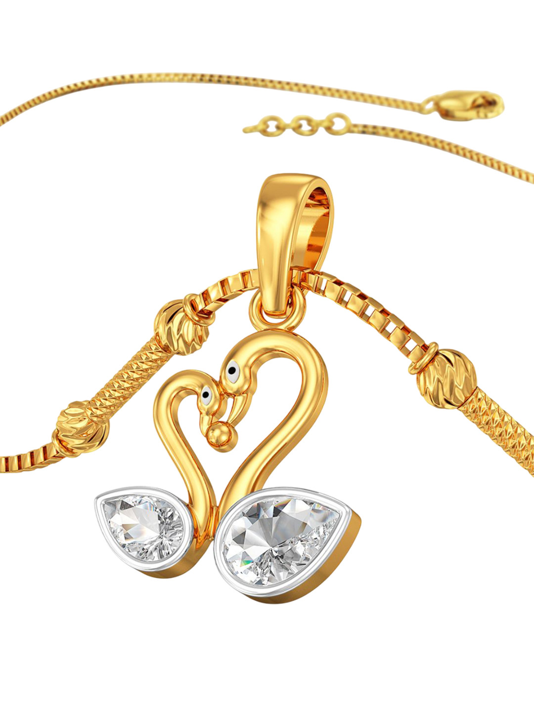 Joyalukkas 22KT Golden Swan Love Pendant Gold