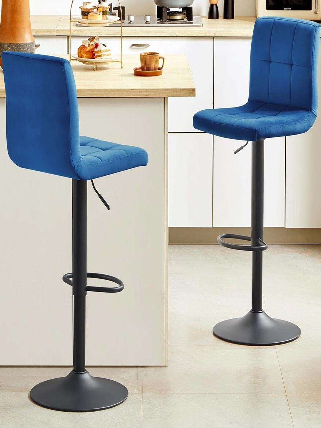 DOE BUCK Velvet  Adjustable Bar Stool Chair