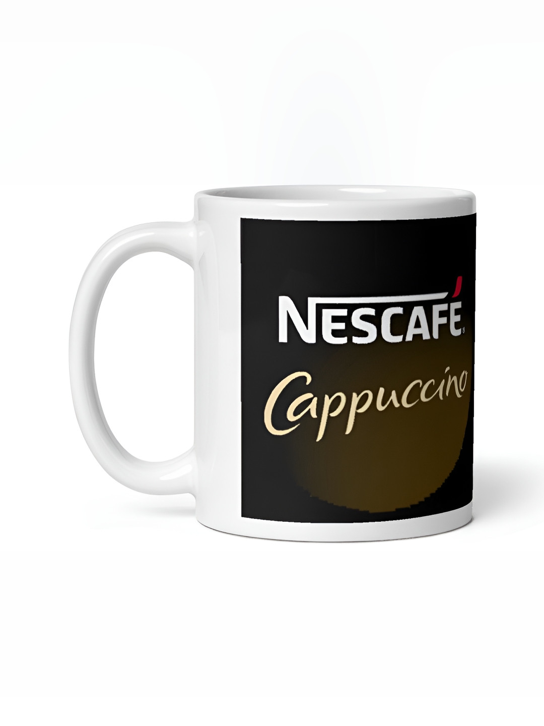 Mr UVD Brown & White Typography  Printed Ceramic Glossy Mug - 350 ml