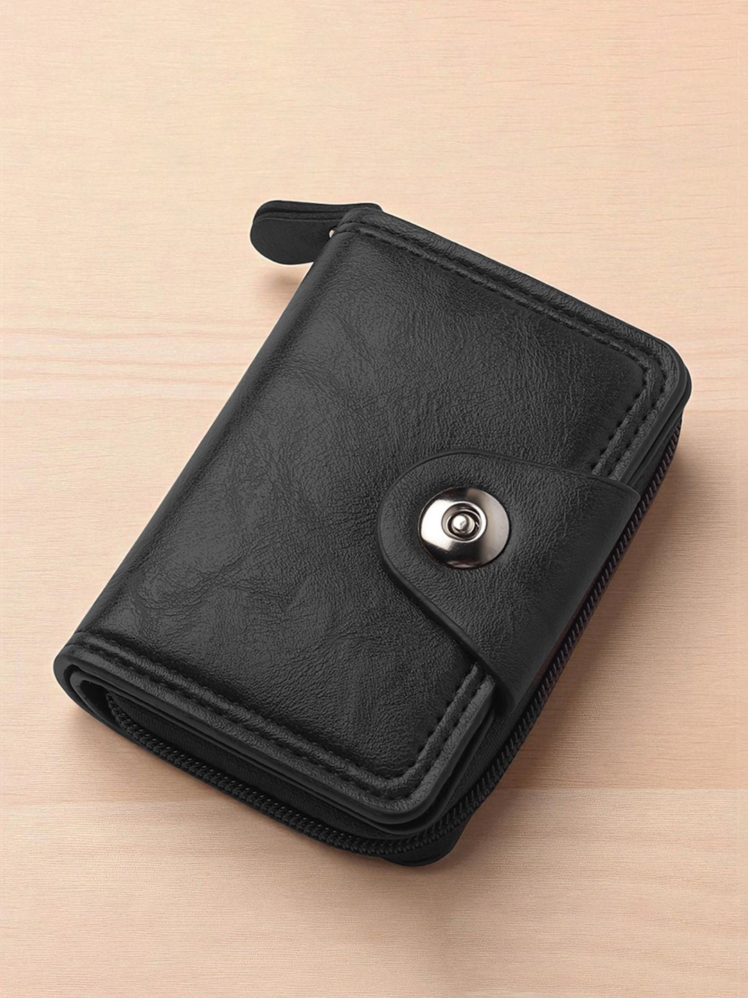 Provogue Men PU Zip Around Wallet