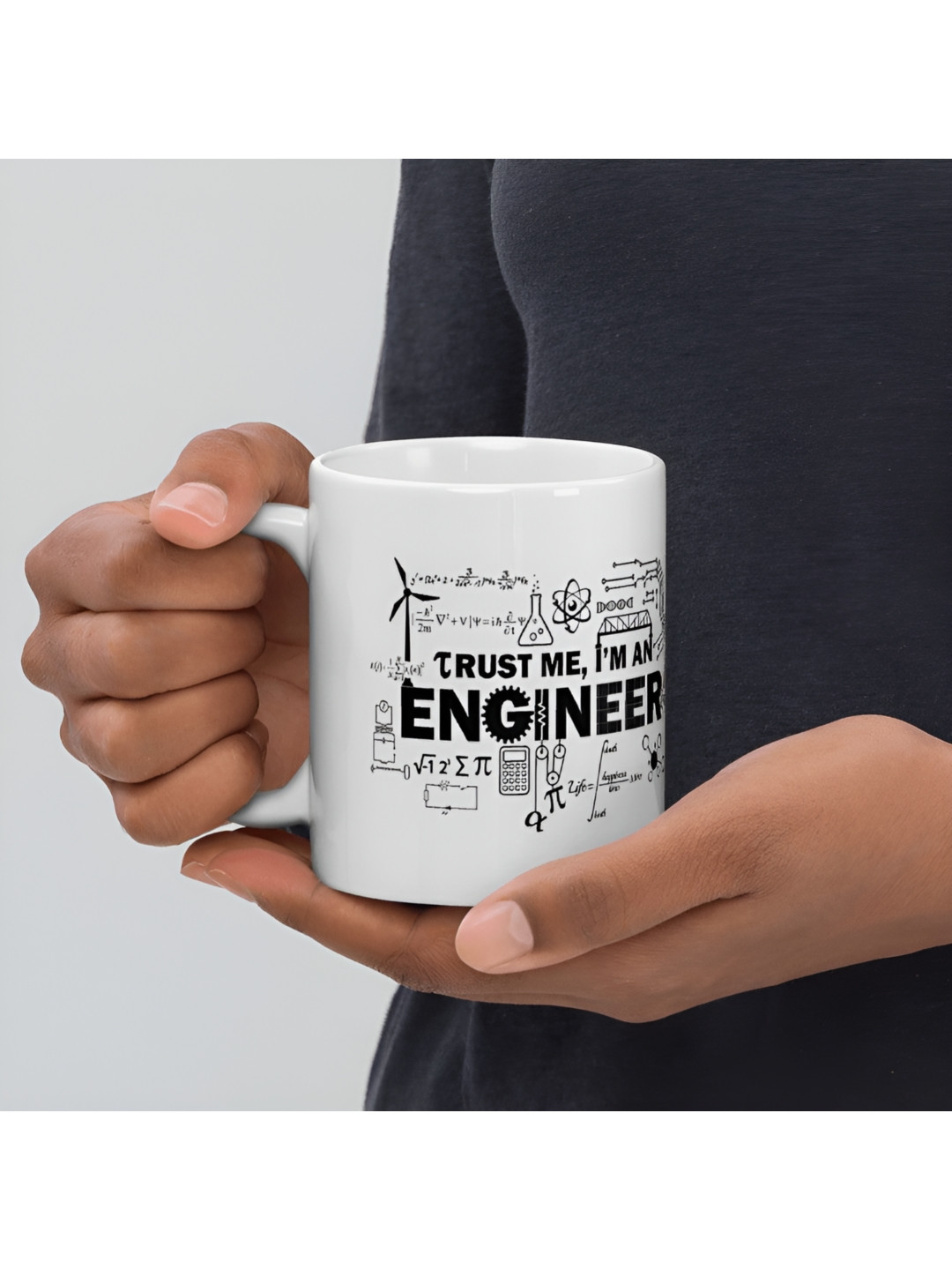 Mr UVD White & Black Typography Printed Ceramic Glossy Mugs