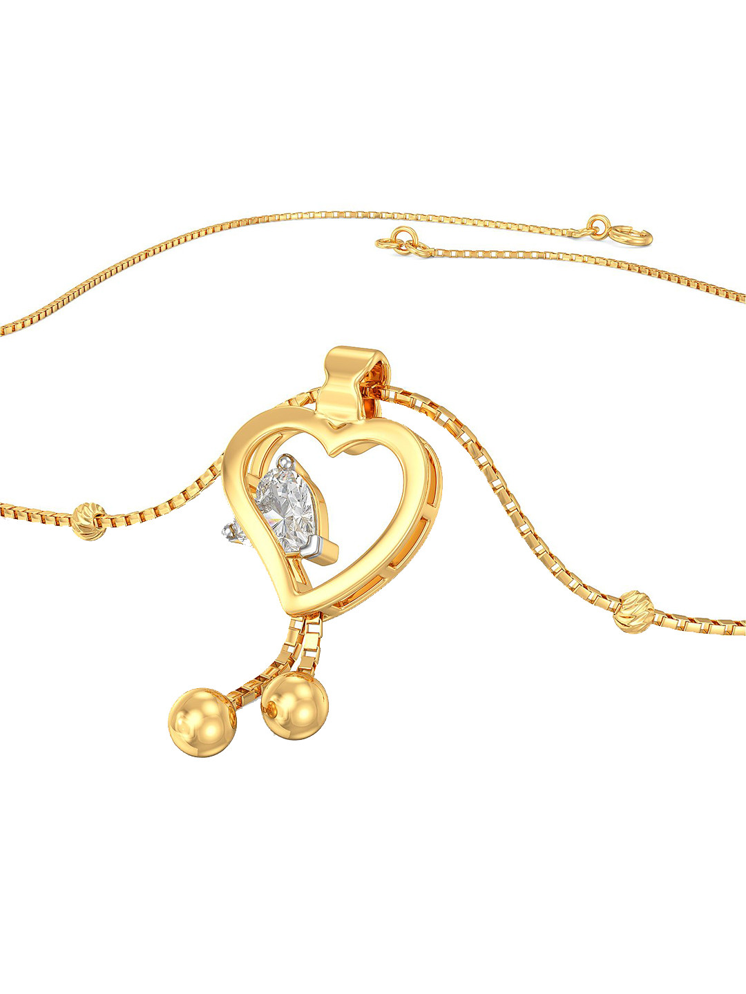 Joyalukkas 22KT Blazing Love Pendant Gold
