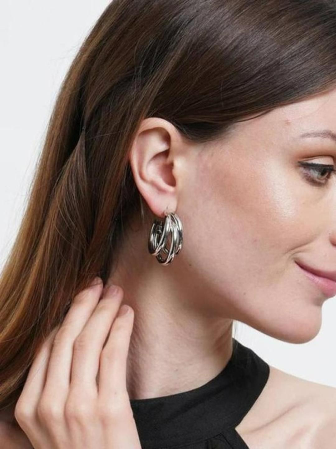 Eyes Blings  Silver Earrings