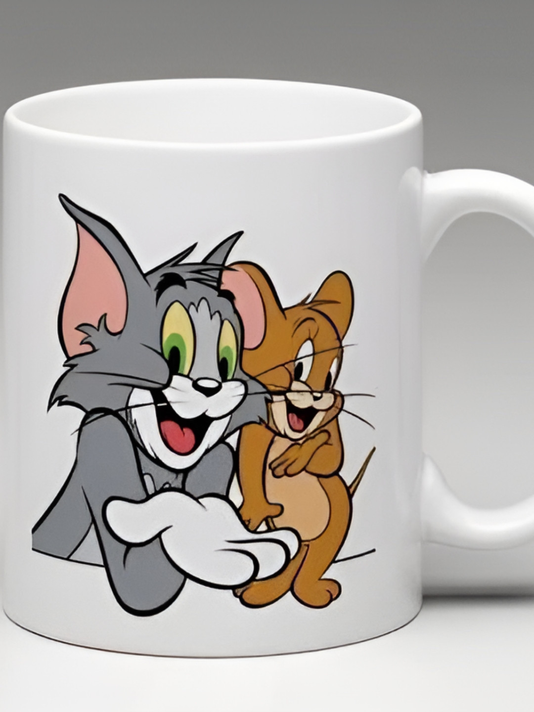 Mr UVD Grey & Brown Cartoon Characters Printed Ceramic Mug 350 ml