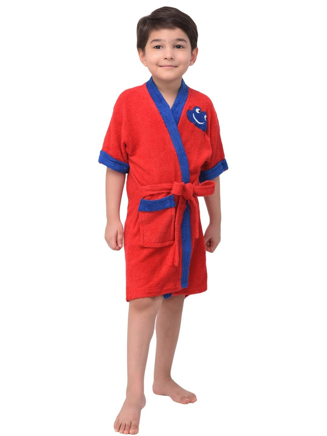 COMFORTLOOMS Red Boys Bath Robe