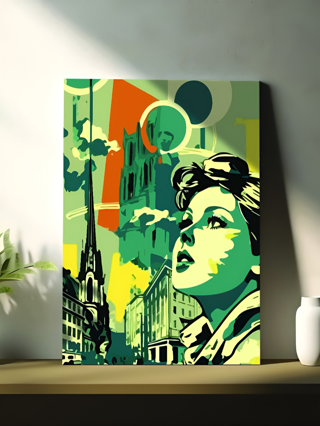 Myntra Elegant Homes Modern Women Face Pop Abstract Art Wall Painting