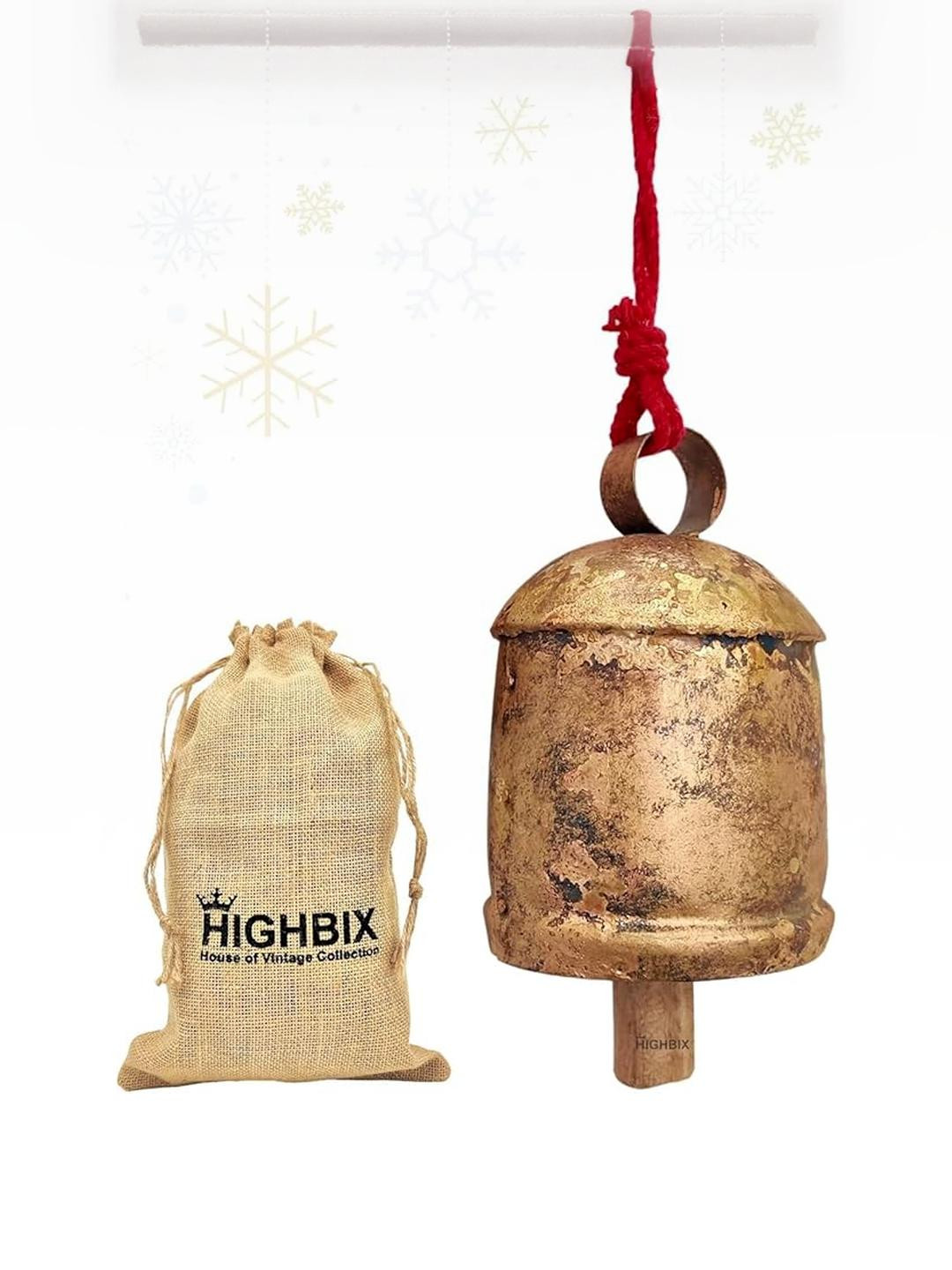 Rustic Harmony Cow Bells Vintage Handmade Rustic Lucky Christmas Tree Hanging Ornaments