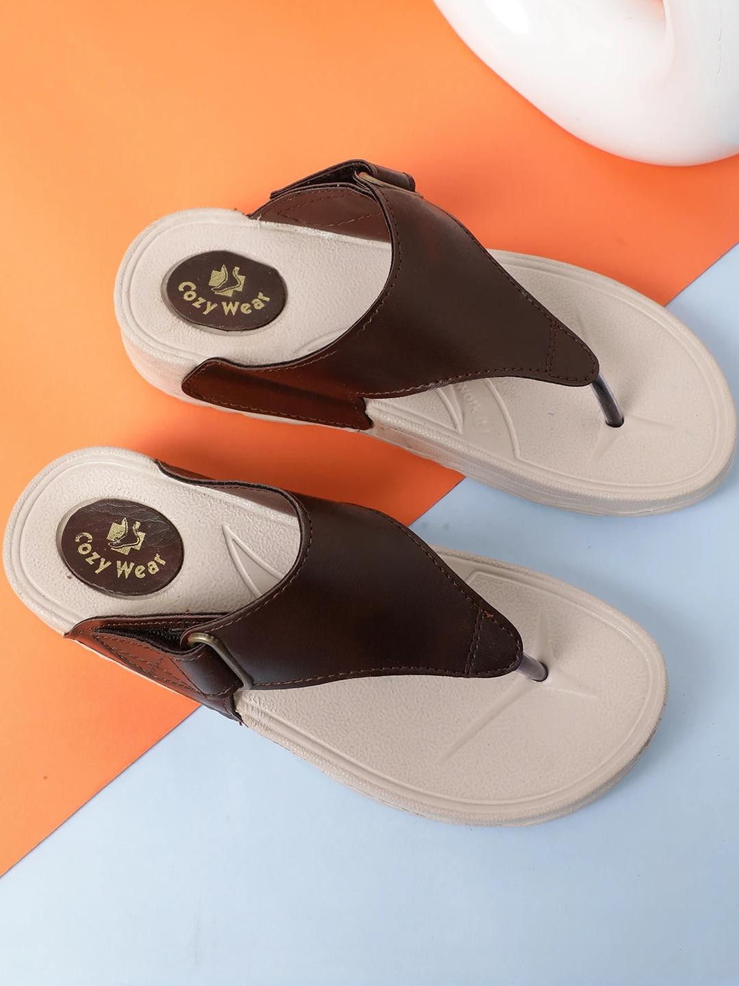 Cozy Wear Women Flats (Brown , 8)