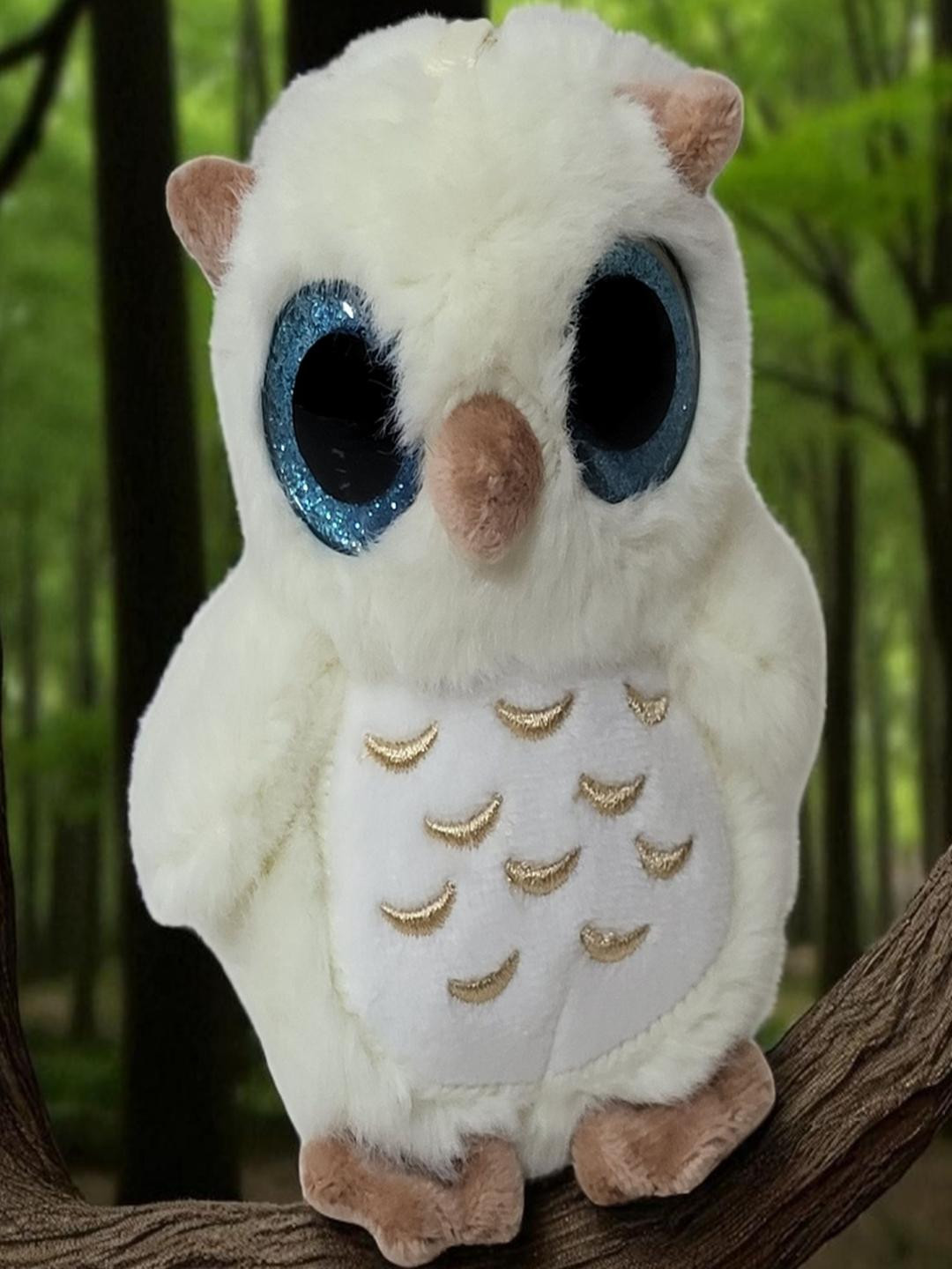White Owl Soft Toy Keychain And Keyring