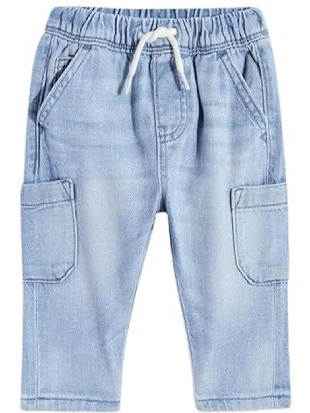 Boys Regular Fit Pure Cotton Cargo Jeans