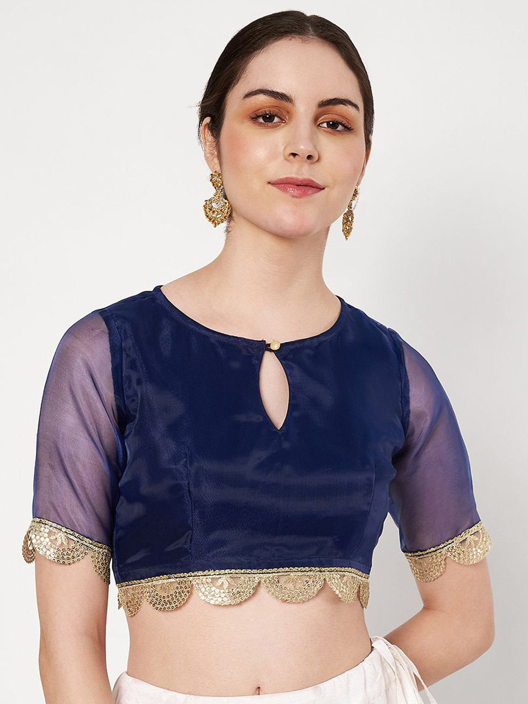 studio rasa Keyhole Neck Saree Blouse