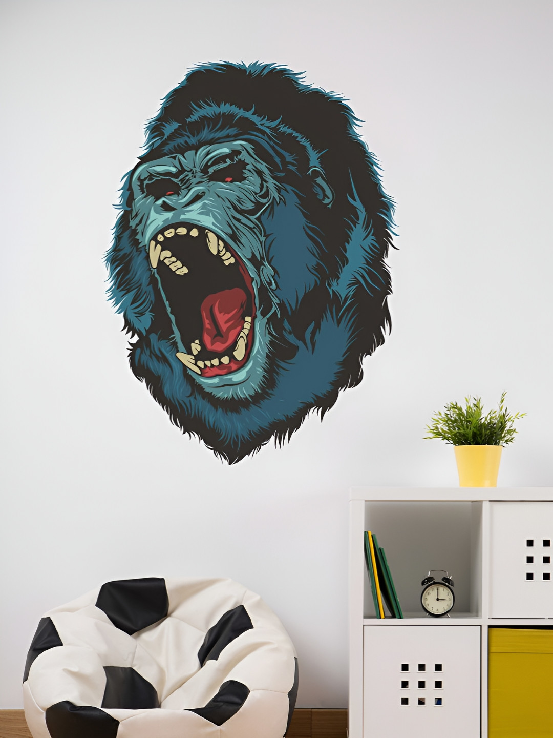 LANSTICK Angry Face King Kong Wall Sticker