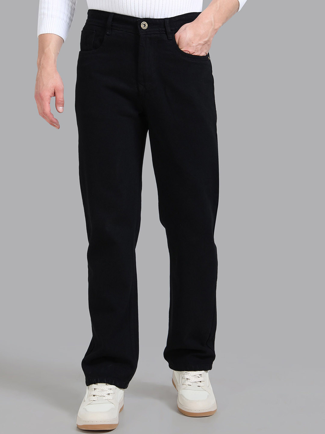 PAUL STREET Men Comfort Baggy Mid-Rise Cotton Jeans