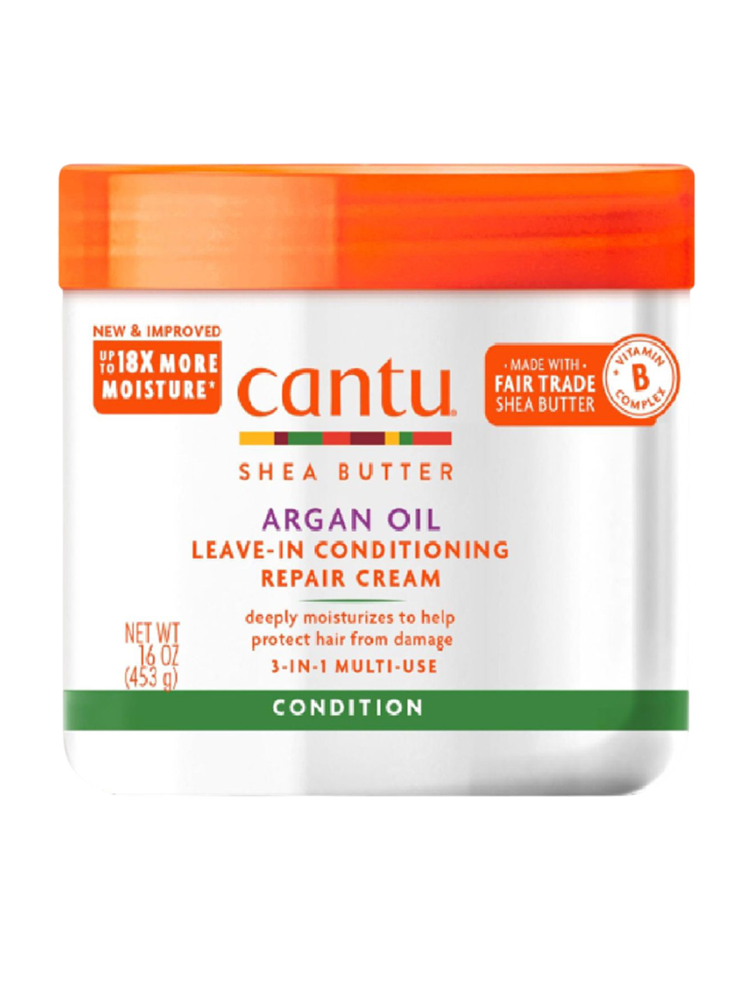 CANTU Argan Oil Leave In Conditioning Repair Cream - 453 g