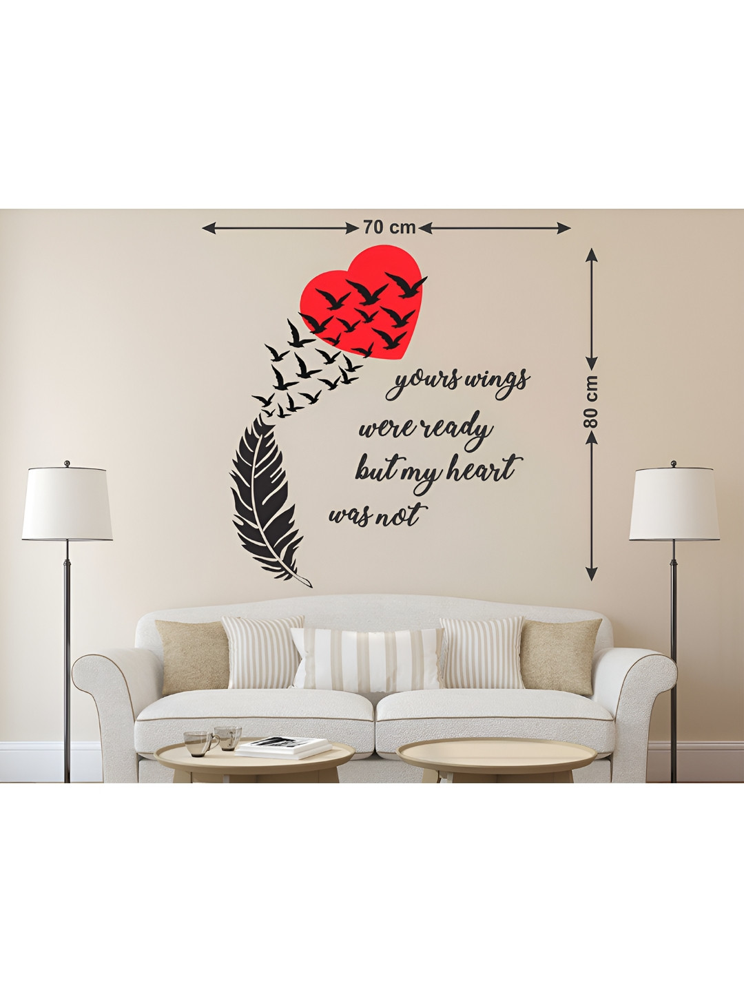 LANSTICK Love With Quotes Wall Sticker