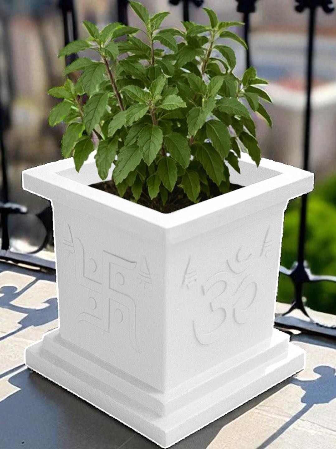 Go Hooked 9 Inch Tulsi Pot Traditional Decorative Planter