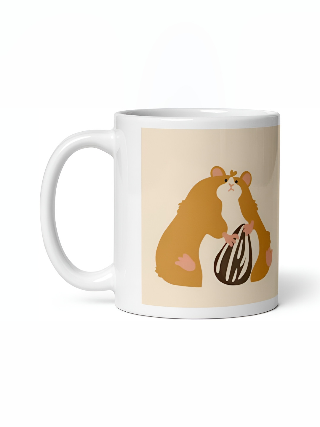 Mr UVD White Cartoon Characters Printed Ceramic Glossy Mug 350 ml