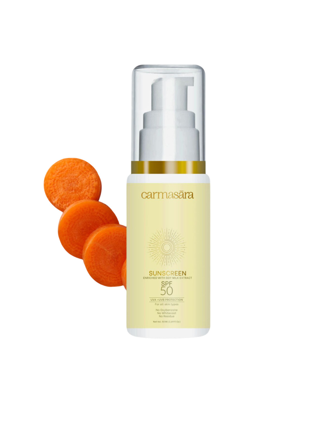 CARMASARA Sunscreen Enriched With Soy Milk Extract- 50 ml