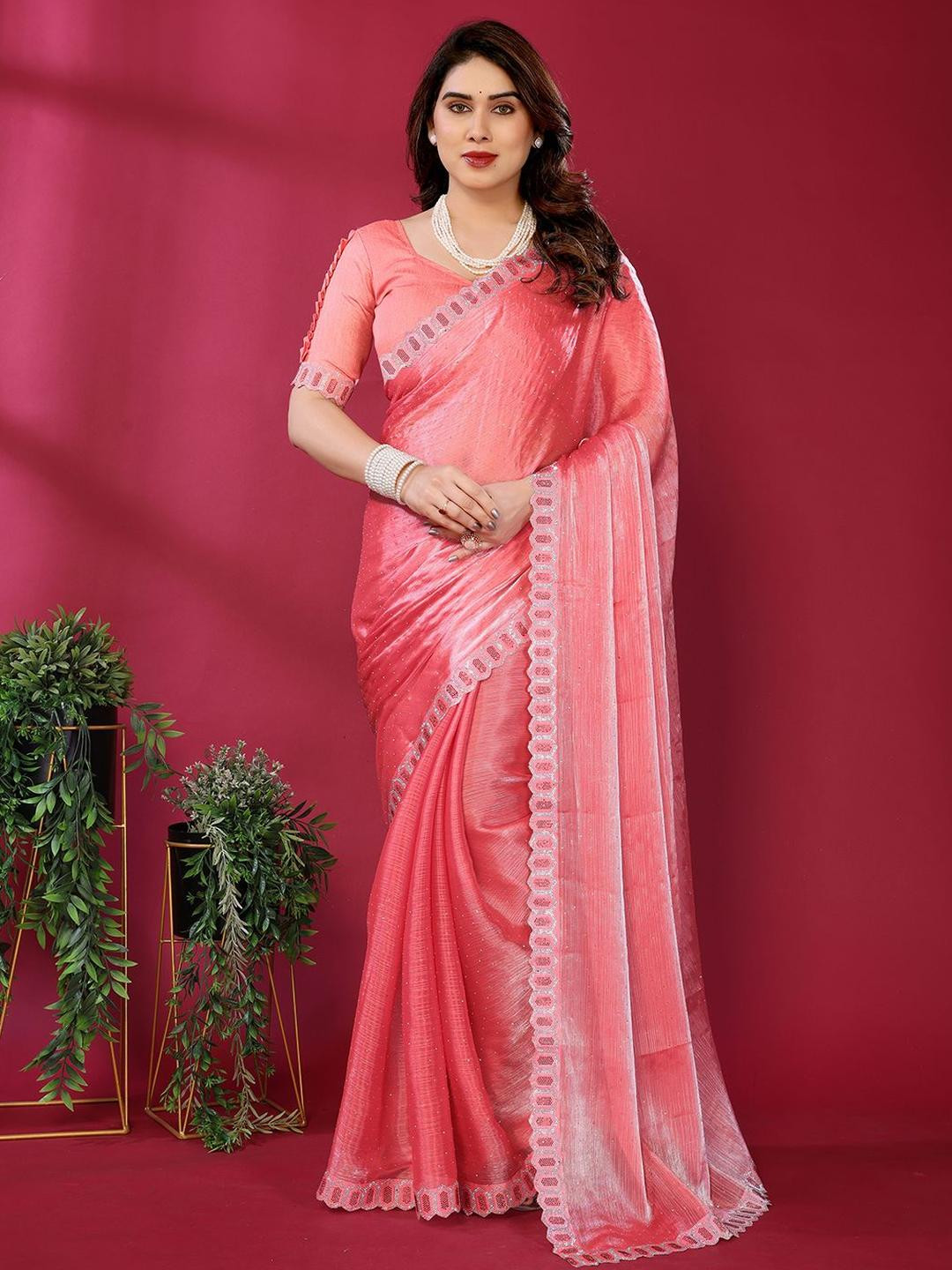 Moda Rapido Embroidery Beads And Stones Stunning Jimmy Choo Saree