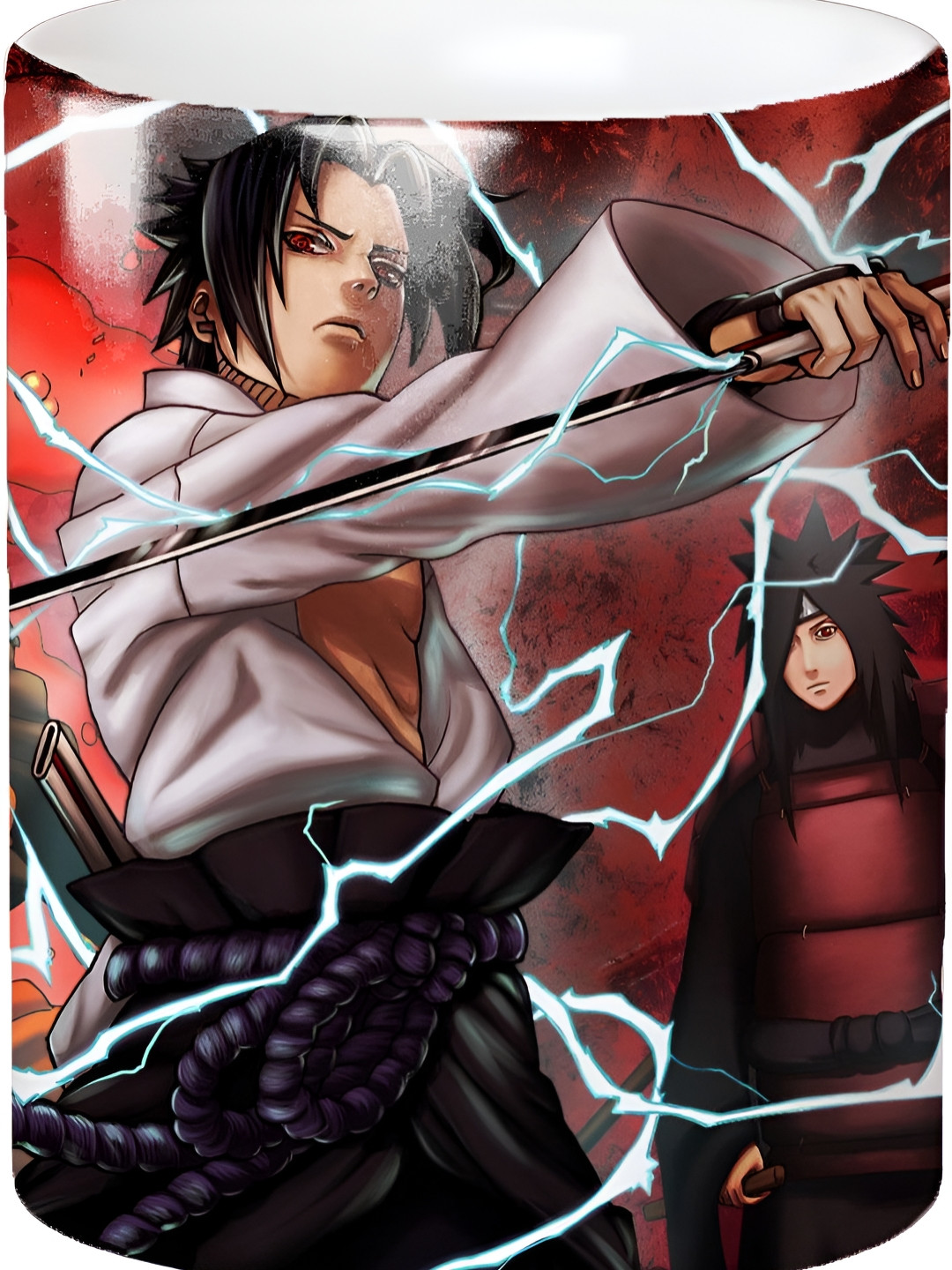 Mr UVD Brown & Red Naruto Anime Graphic Printed Ceramic Mug