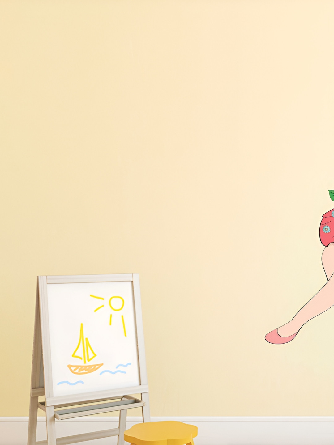 LANSTICK Girl Playing Wall Sticker