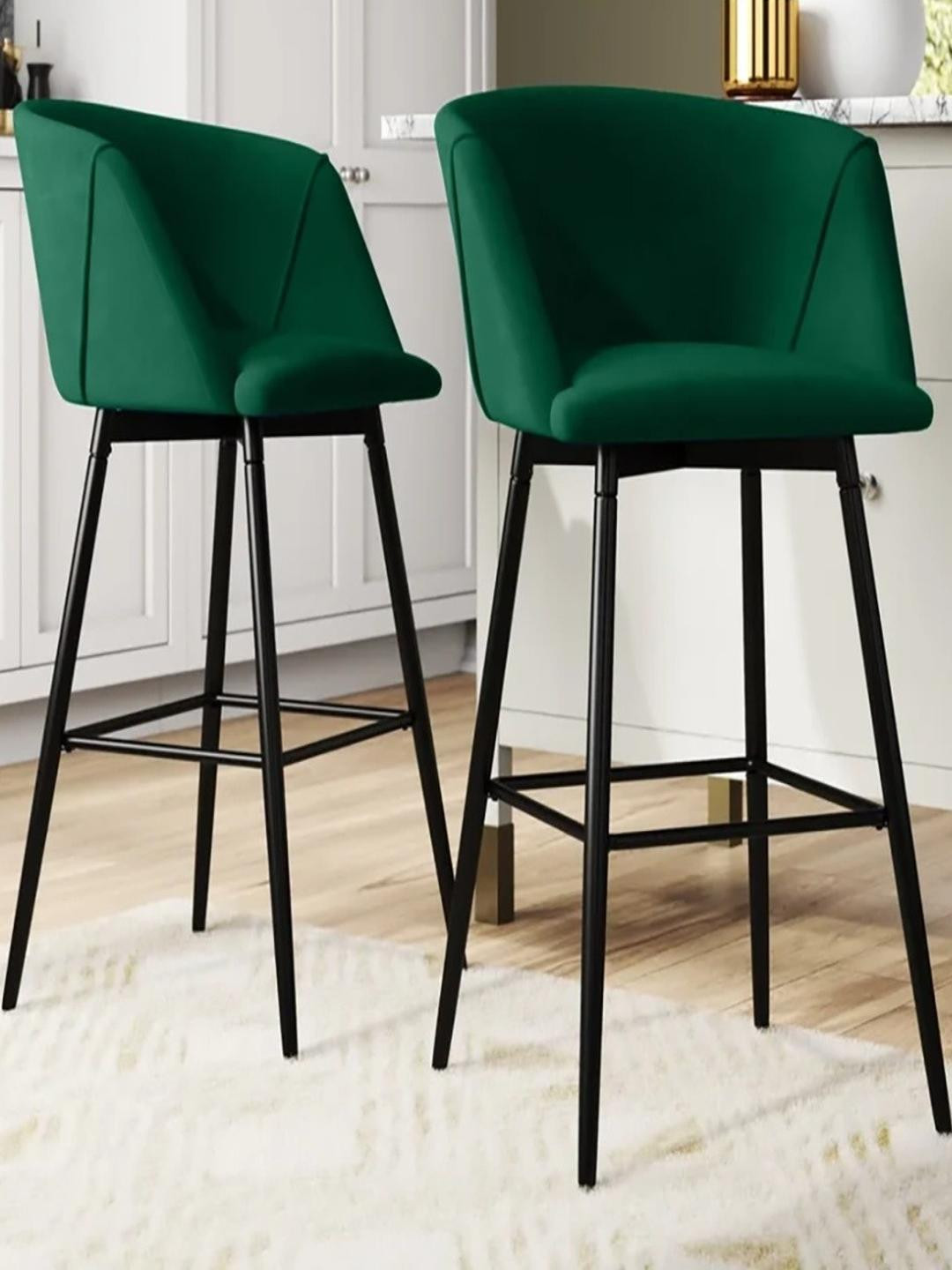 DOE BUCK Velvet Upholstered Bar Stool