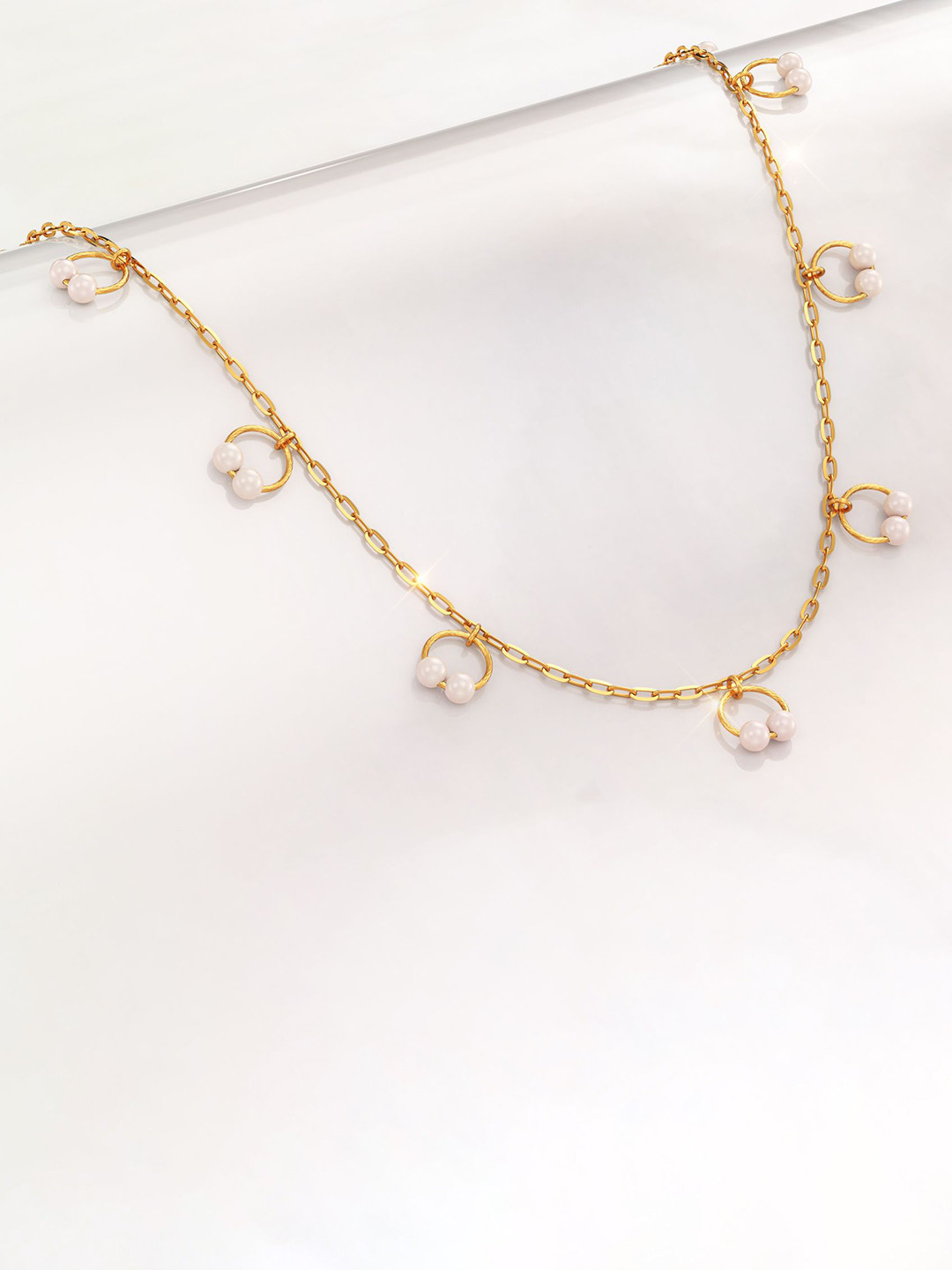 Joyalukkas Beaded Charm Gold Necklace