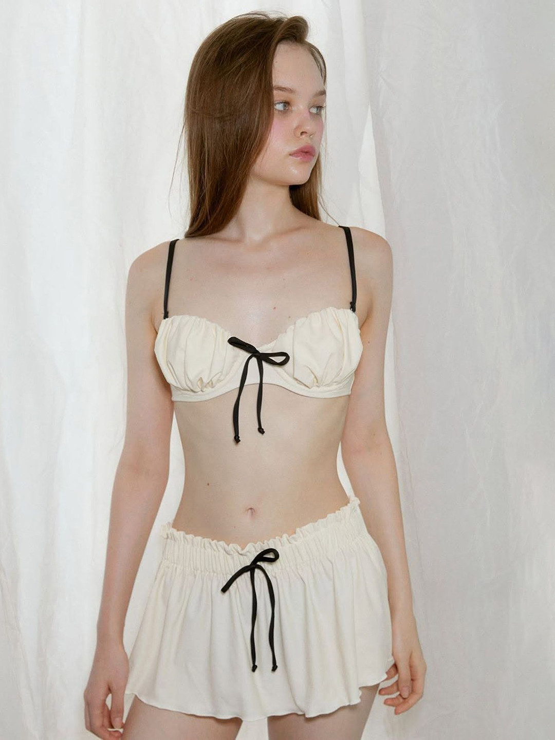 LULU & SKY Bow Accent Swimwear Coverup Set