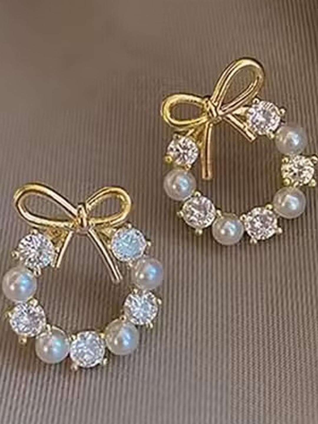 Eyes Blings  Gold Earrings