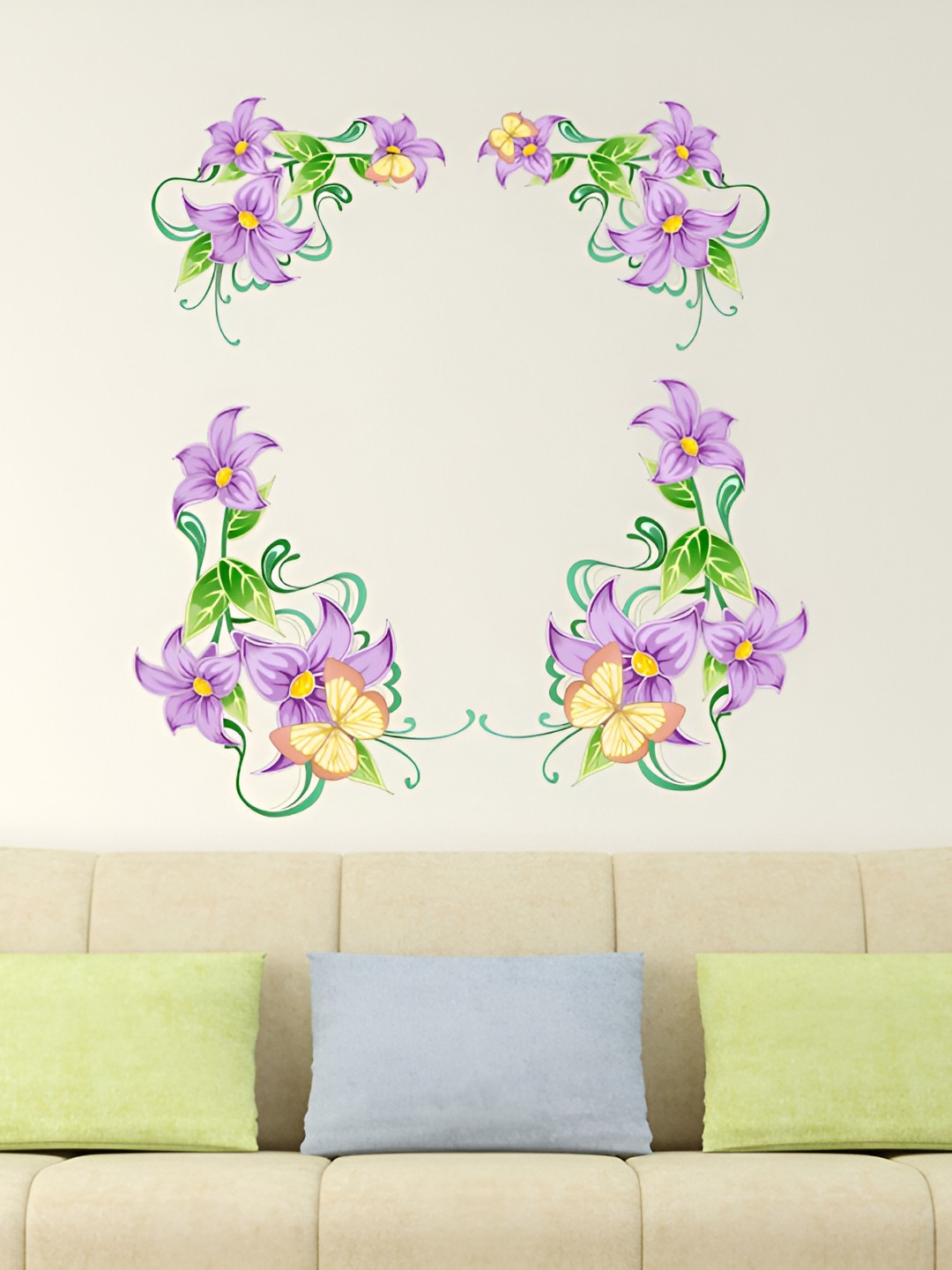 LANSTICK Flower Design Wall Sticker