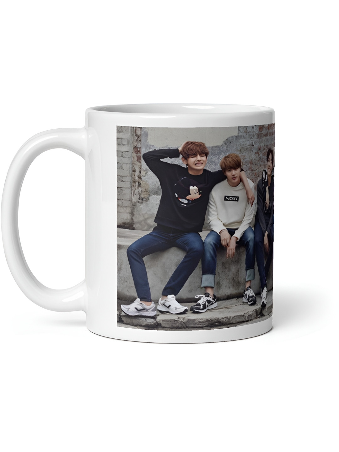 Mr UVD White & Brown BTS Graphic Printed Ceramic Mug