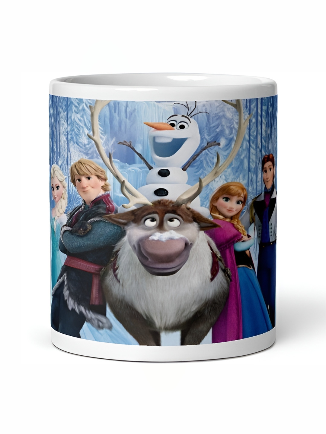 Mr UVD Blue & White Frozen Printed Ceramic Glossy Mug